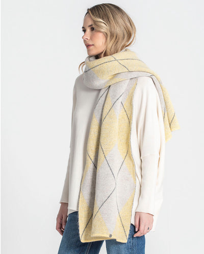 Bufanda jacquard rombos mantequilla Rüga
