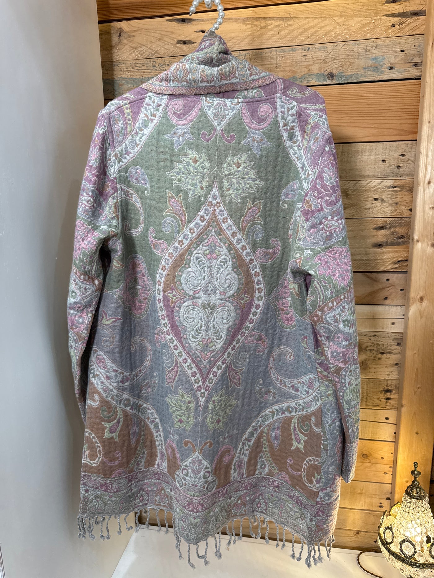 Chaqueta lana reversible lila Poc a Poc
