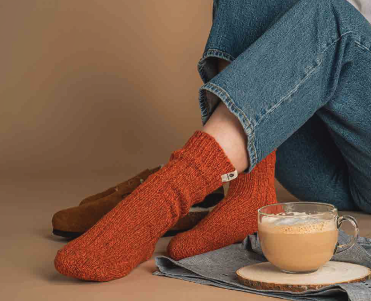 Calcetines Aspen dark orange Woolsens