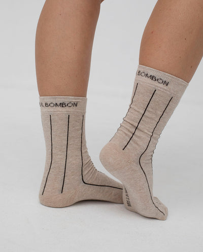 Calcetines Kile beige Mus & bombón