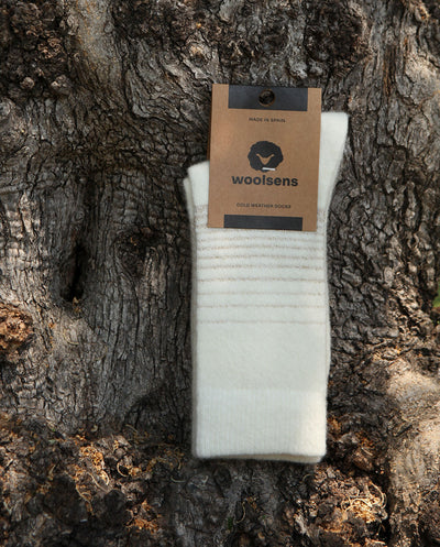 Calcetines Tokio Shine Ecru Woolsens