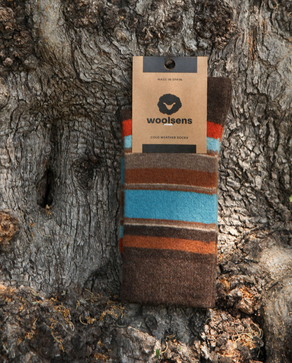 Calcetines lana merino Patterns Brown Woolsens