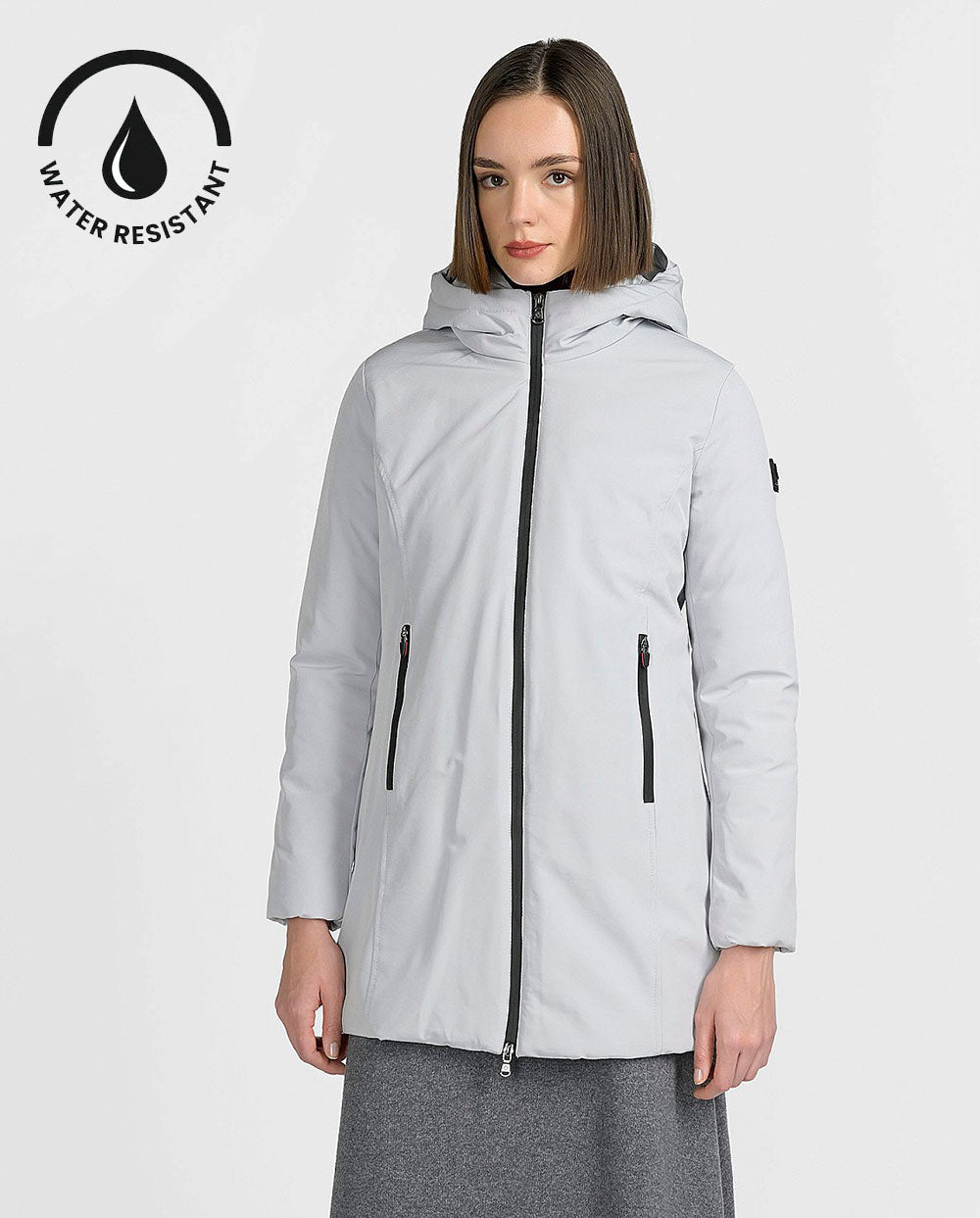 Chaqueta Yorkton long gris Canadian resistente al agua