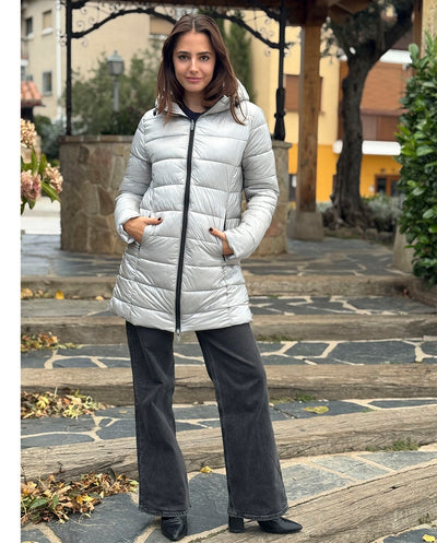 Chaqueta Reversible Moosonee largo gris microchip Canadian