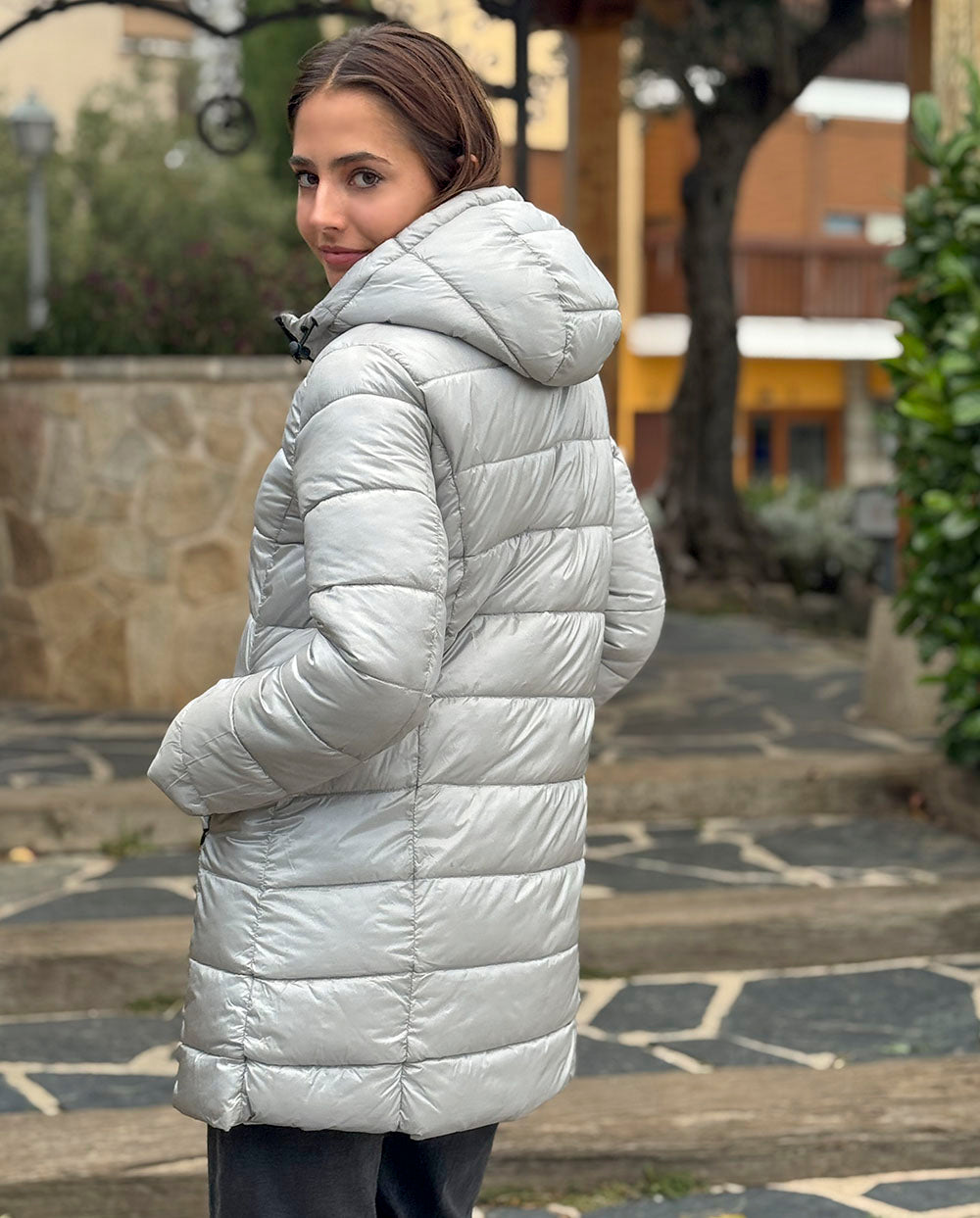 Chaqueta Reversible Moosonee largo gris microchip Canadian