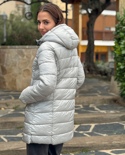 Chaqueta Reversible Moosonee largo gris microchip Canadian