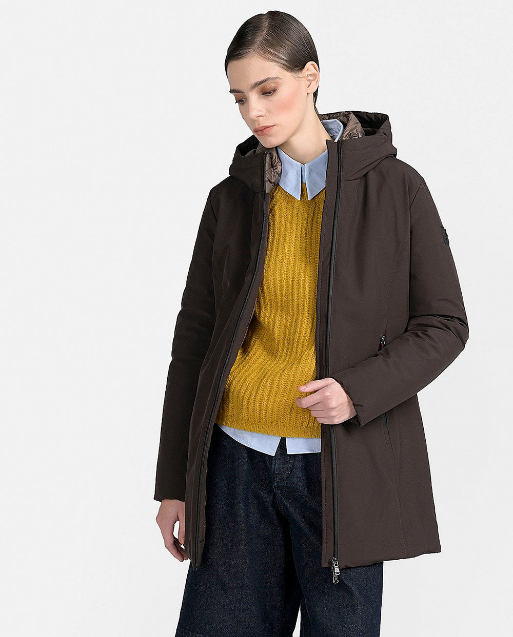 Chaqueta Yorkton long coffe Canadian