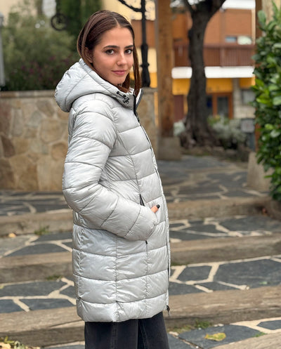 Chaqueta Reversible Moosonee largo gris microchip Canadian