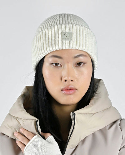 Gorro punto canalé blanco Canadian