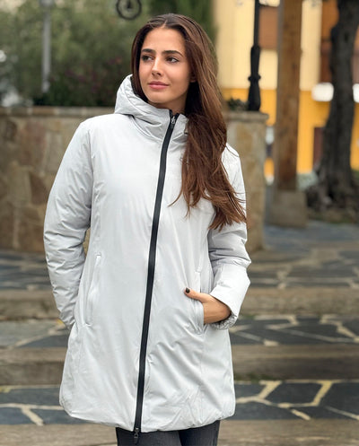 Chaqueta Reversible Moosonee largo gris microchip Canadian