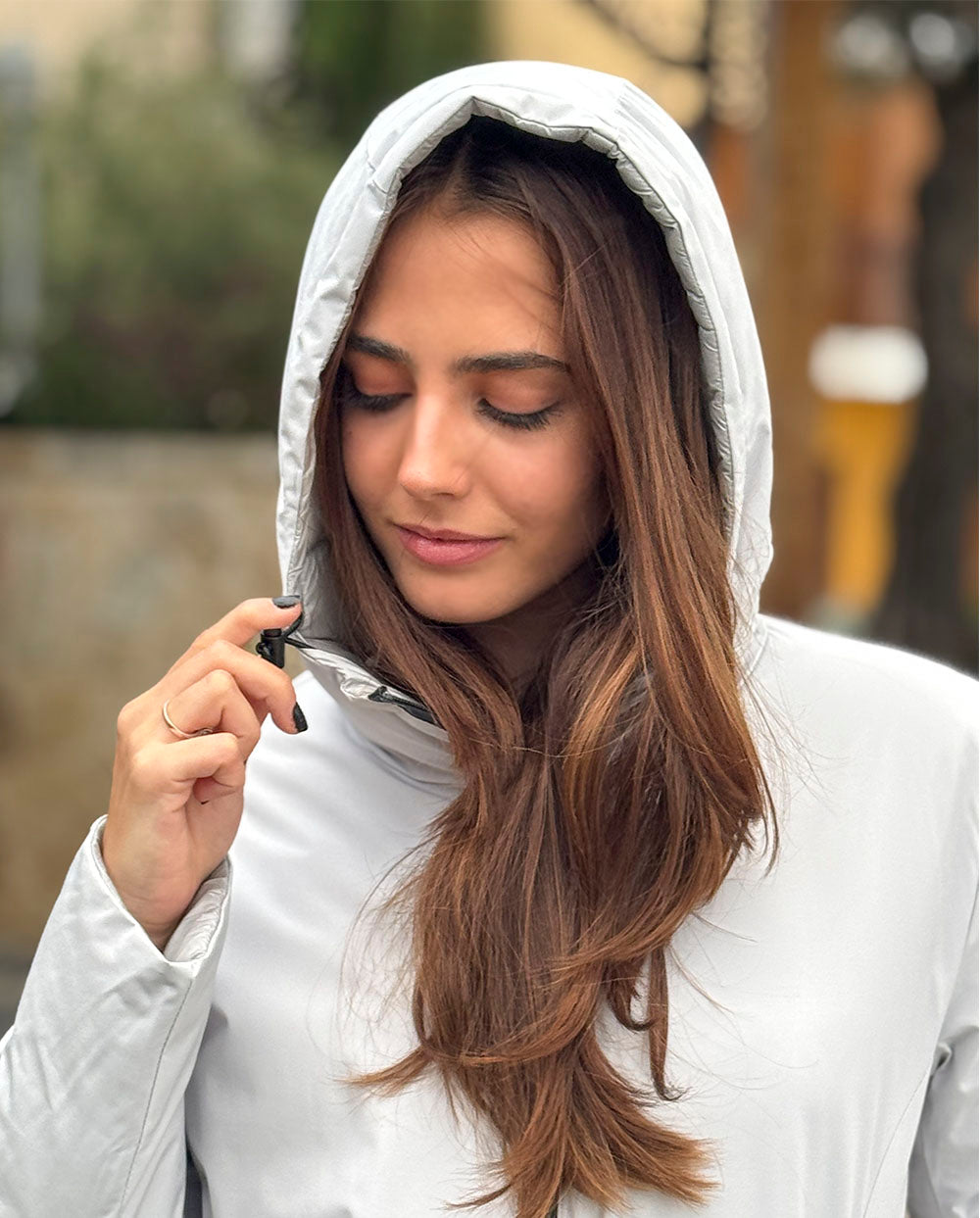 Chaqueta Reversible Moosonee largo gris microchip Canadian