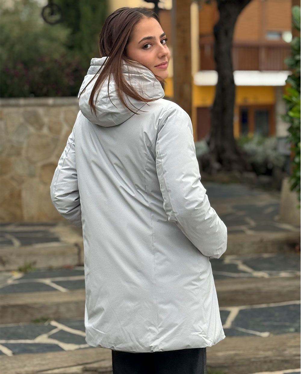 Chaqueta Reversible Moosonee largo gris microchip Canadian