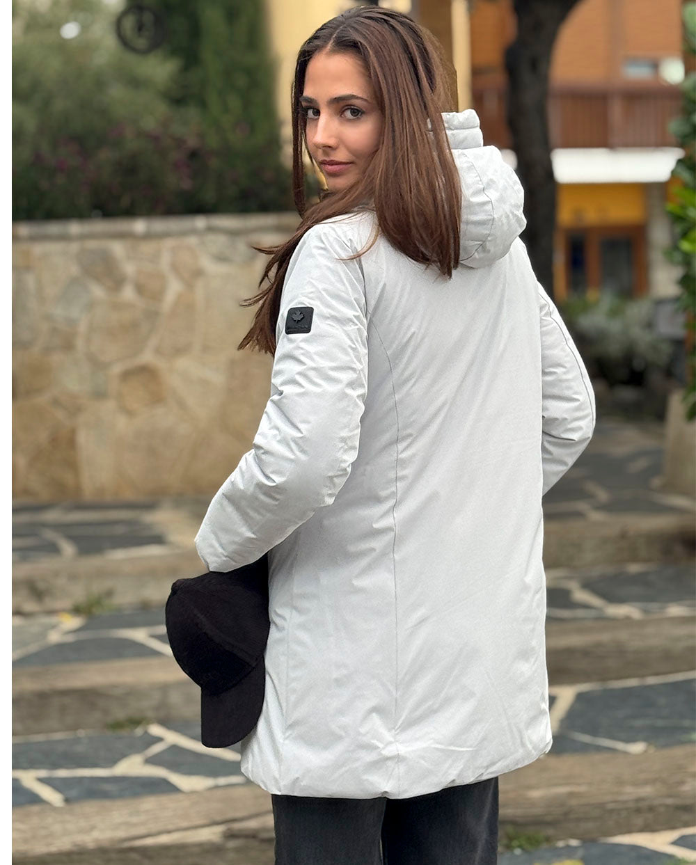 Chaqueta Reversible Moosonee largo gris microchip Canadian