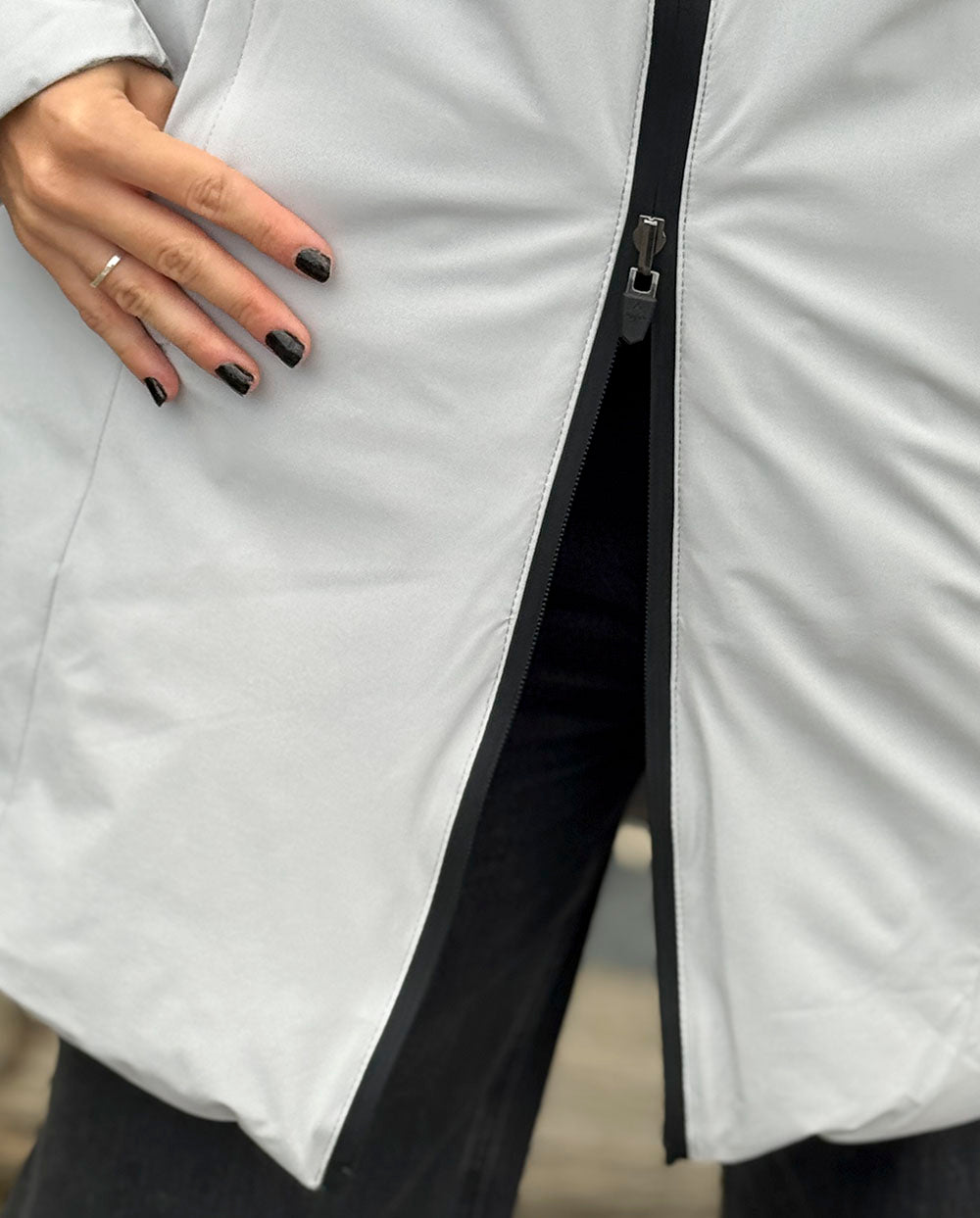 Chaqueta Reversible Moosonee largo gris microchip Canadian