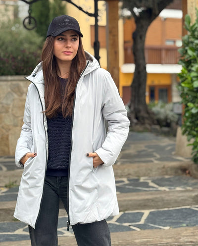 Chaqueta Reversible Moosonee largo gris microchip Canadian