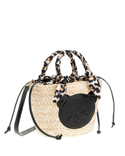 Cesto Amalfi Teddy Leopard negro Rue Madam Paris