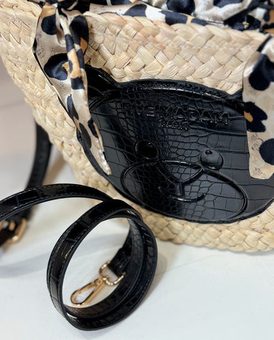 Cesto Amalfi Teddy Leopard negro Rue Madam Paris