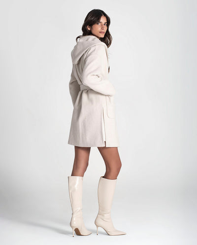 Chaquetón capucha crudo Rüga