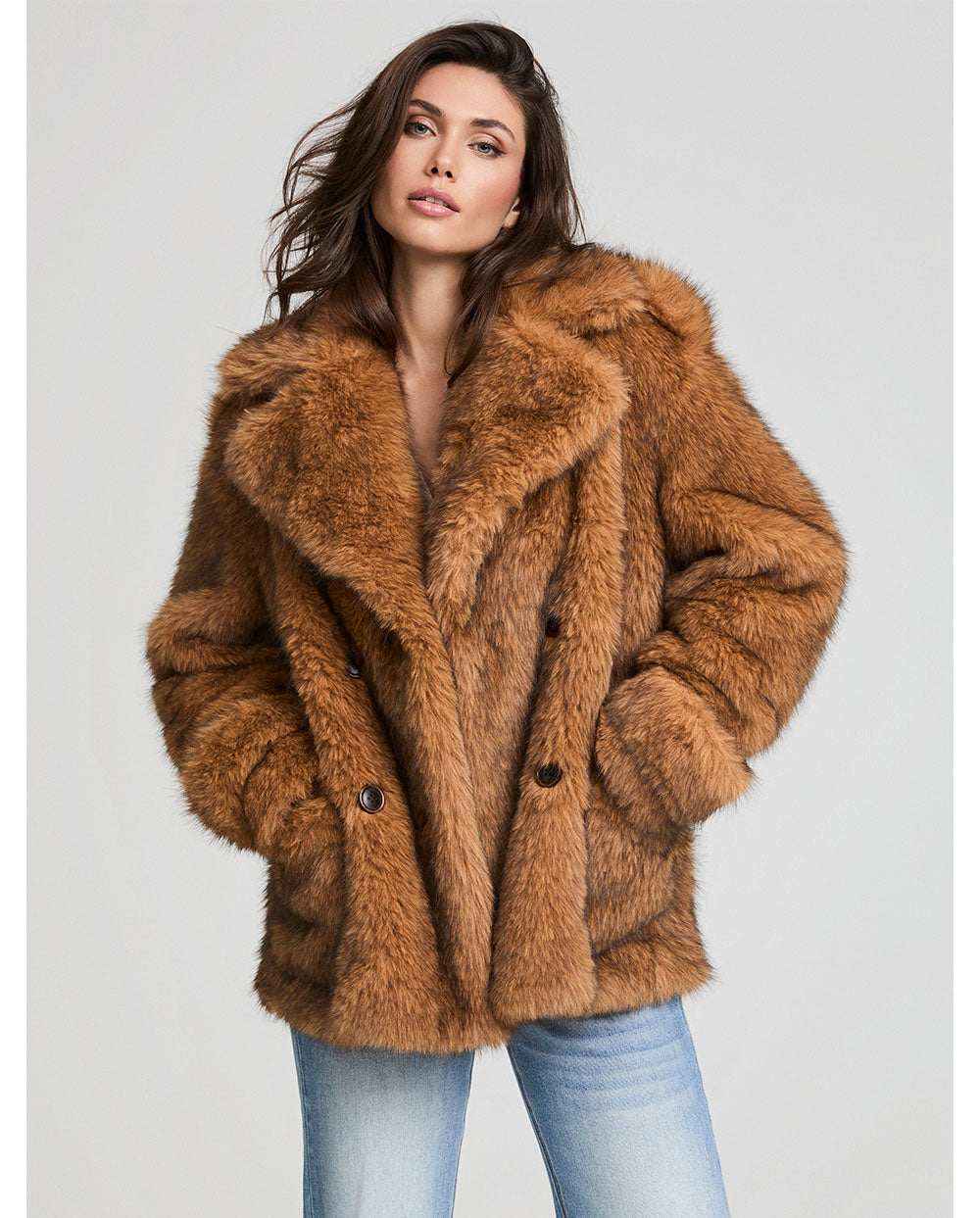 Chaquetón caramel pelo Fetiche Suances