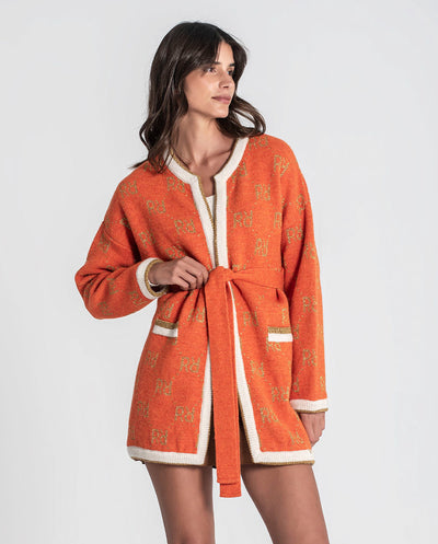 Chaqueta RR jacquard brillo naranja Rüga
