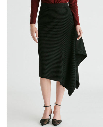 Falda punto drapeado negro Paisie London
