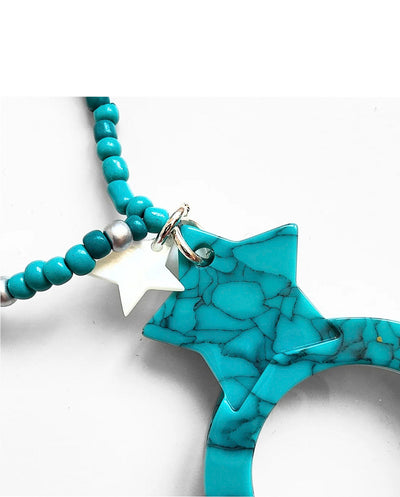 Colgante gafa  Estrella Turquesa Flippan Look