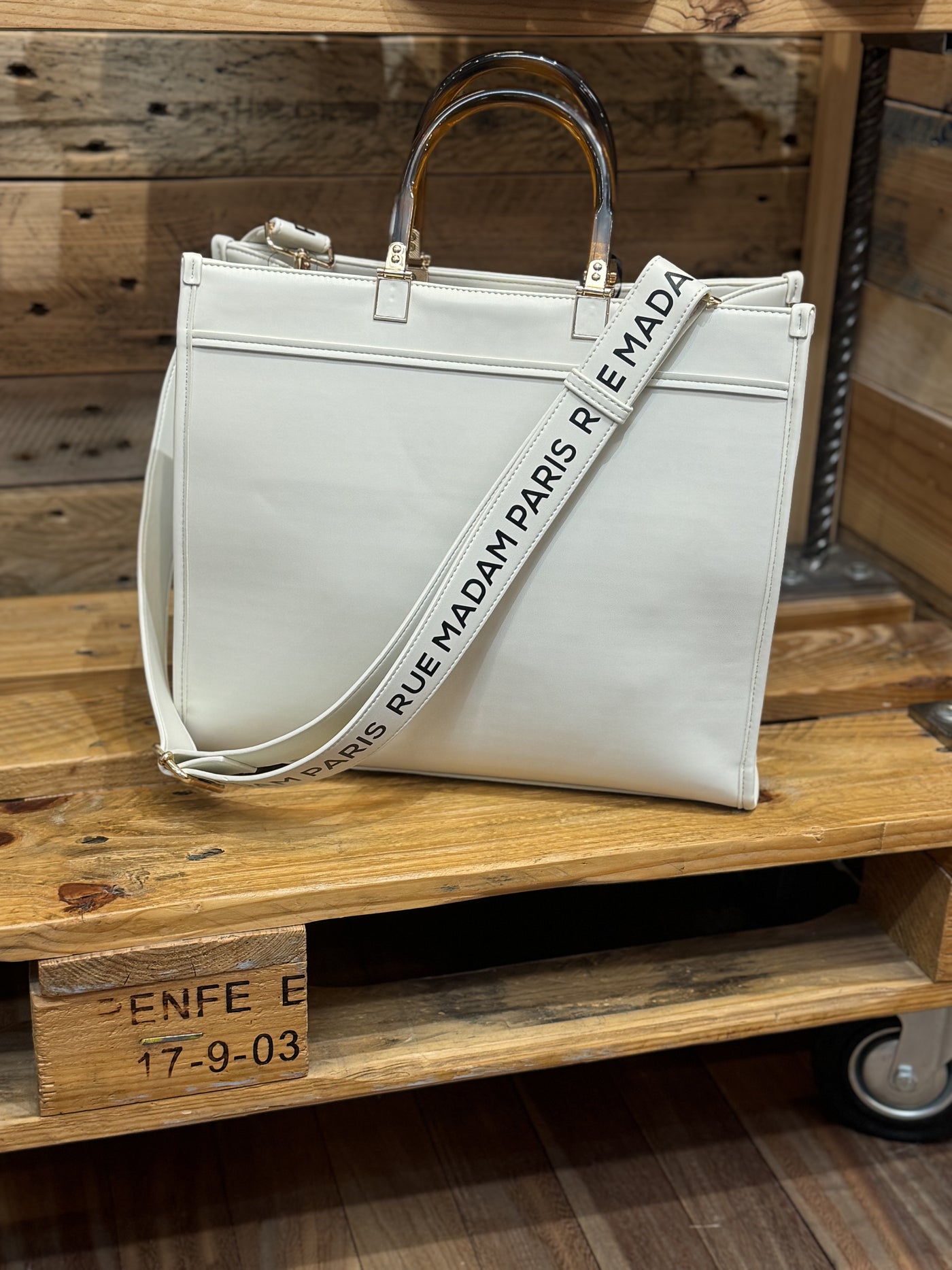 Bolsa Tote Rue Madam Paris Ícone Branco