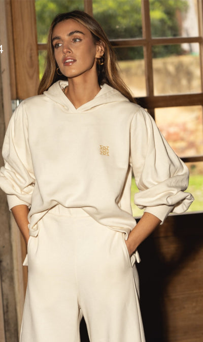 Sudadera con capucha blanca