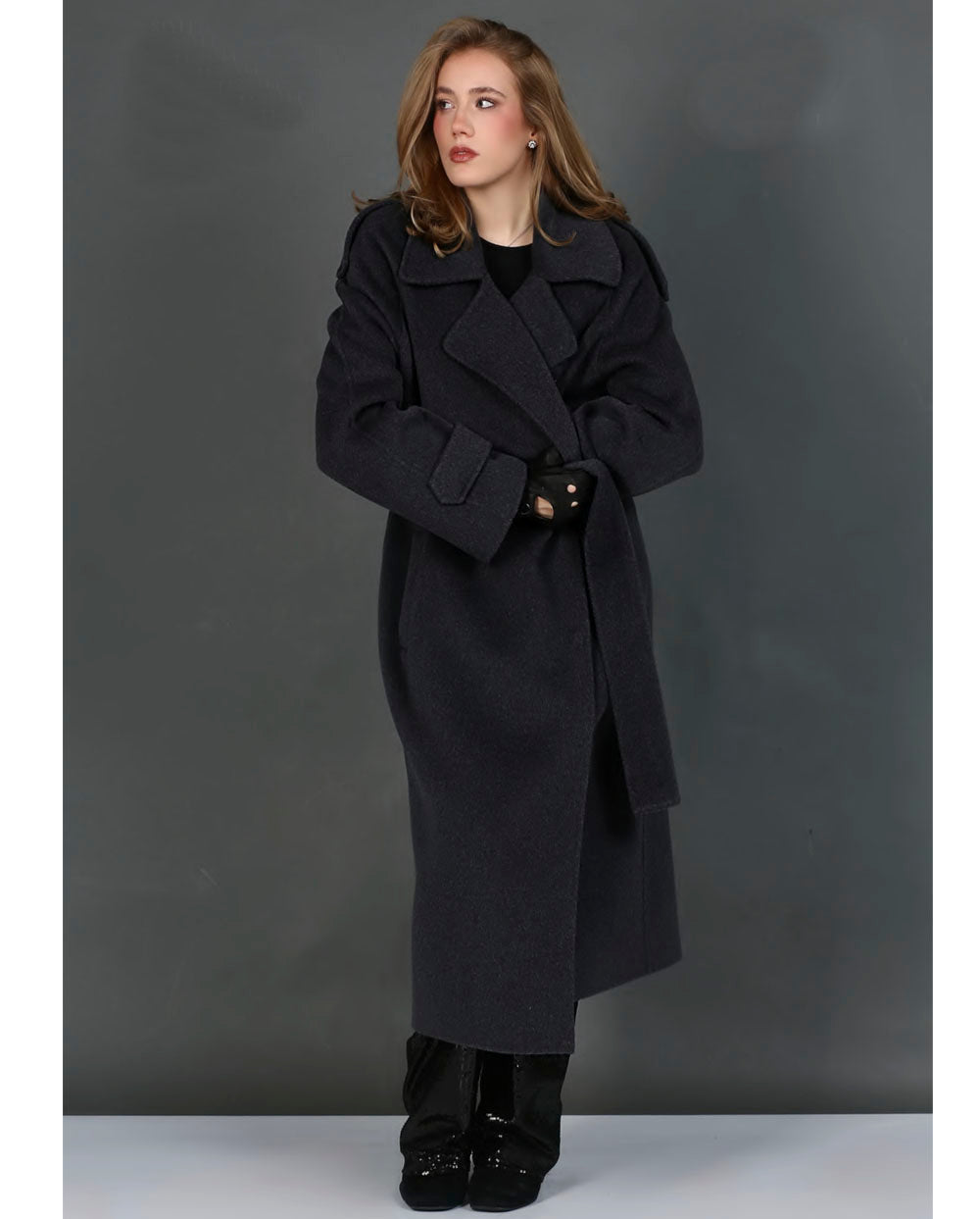 Abrigo Cashmere antracita JJ209 Glox