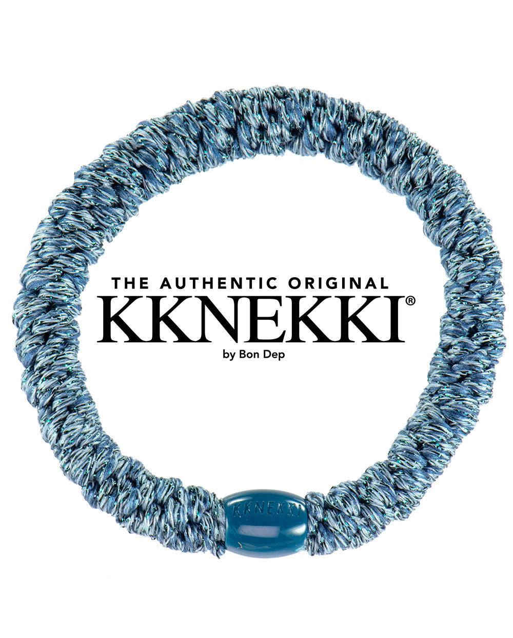 Goma pelo Kknekki liso glitter dusty blue