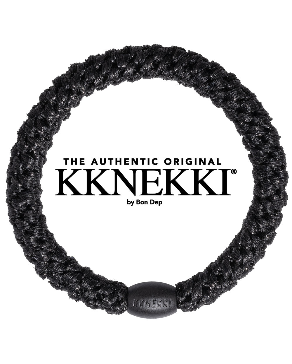 Goma pelo Kknekki liso glitter negro