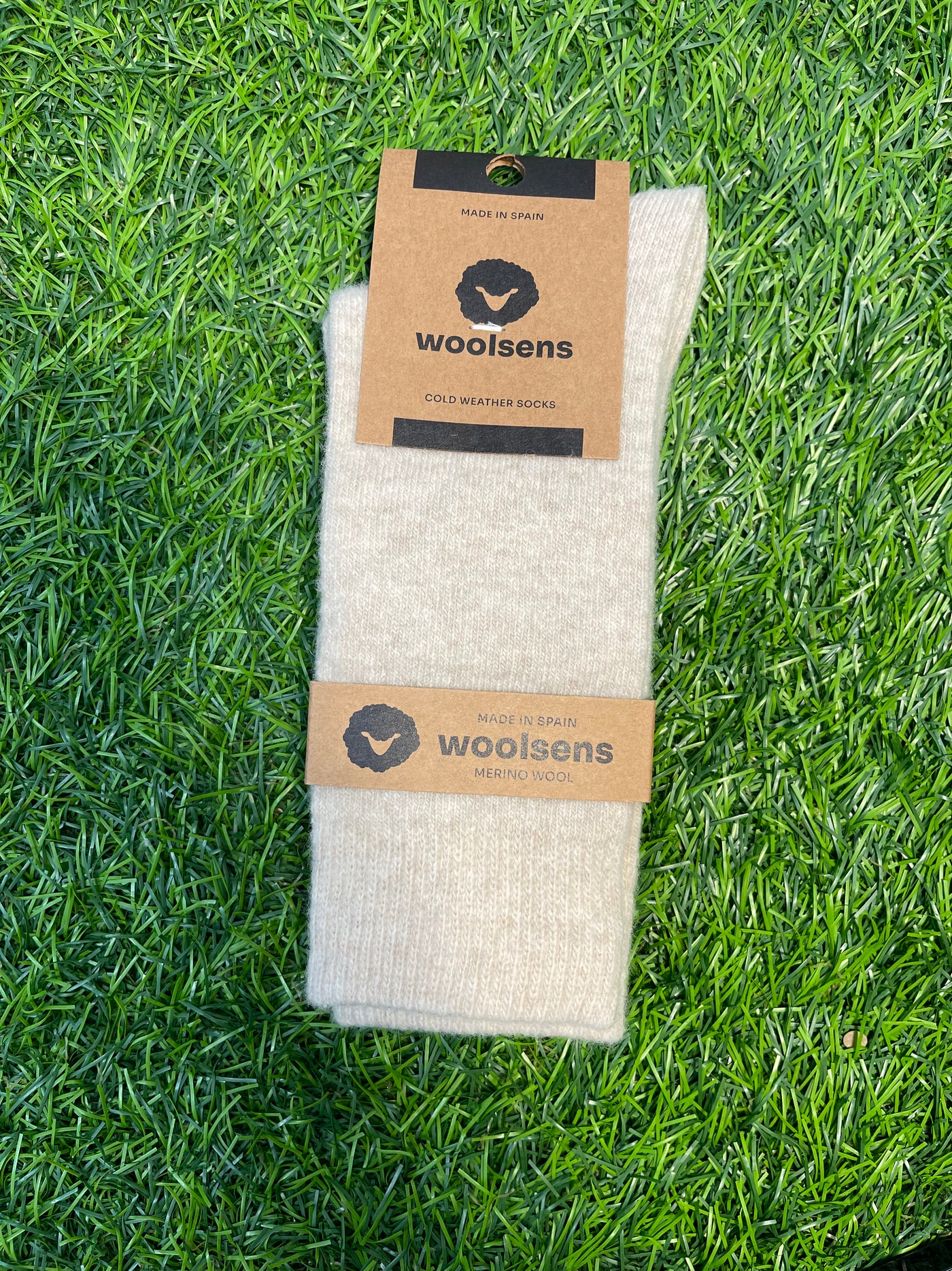 Meias de lã merino Oslo Ecru Woolsens