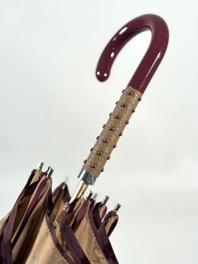 Paraguas funda tachuelas beige lunares Ezpeleta