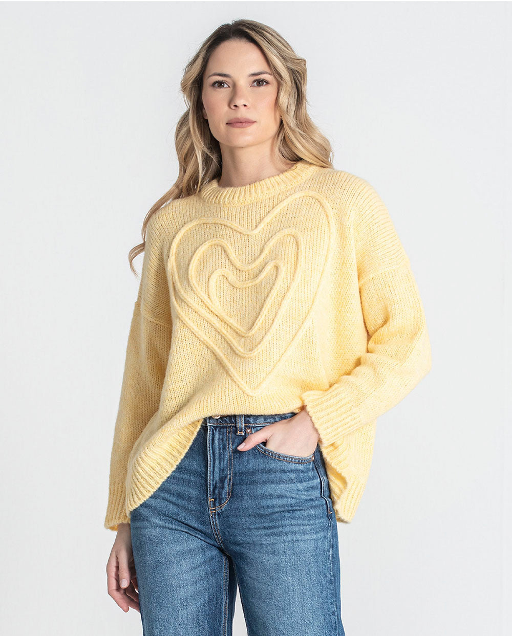 Jersey corazones amarillo mantequilla Rüga