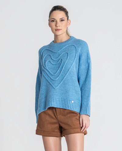 Jersey corazones azul Rüga
