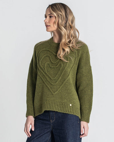 Jersey corazones verde oliva Rüga