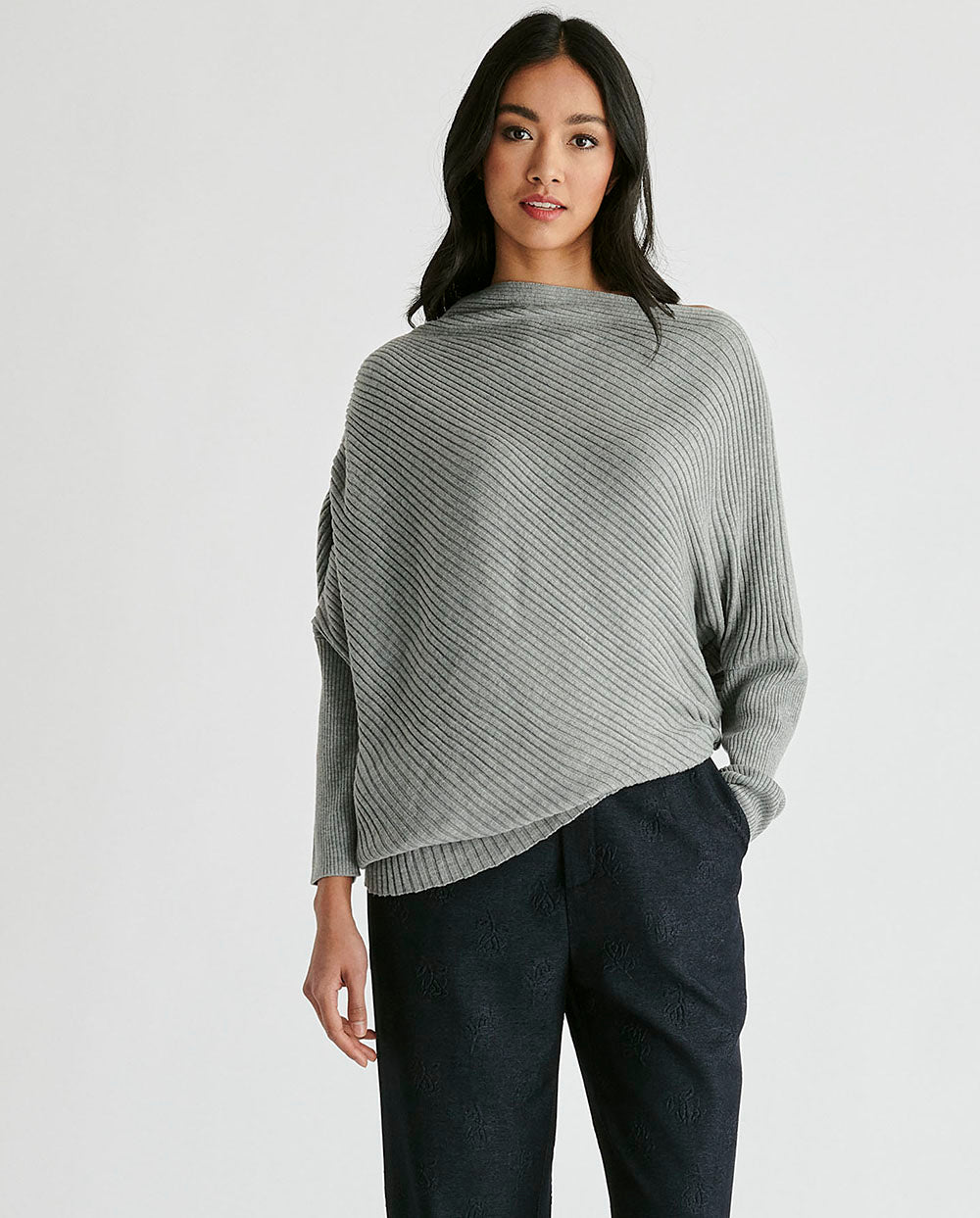 Jersey drapeado gris Paisie London