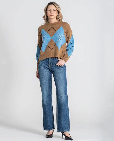 Jersey jacquard camel Rüga