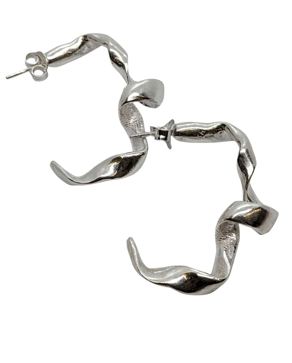Pendientes espiral plata Karen Hallam