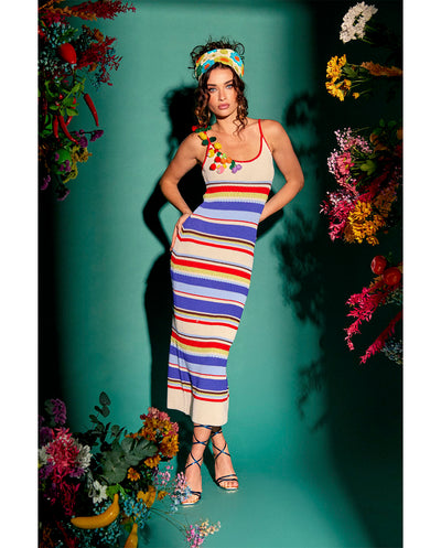 Vestido com alça de couro ecológico marrom LeCRUEL 