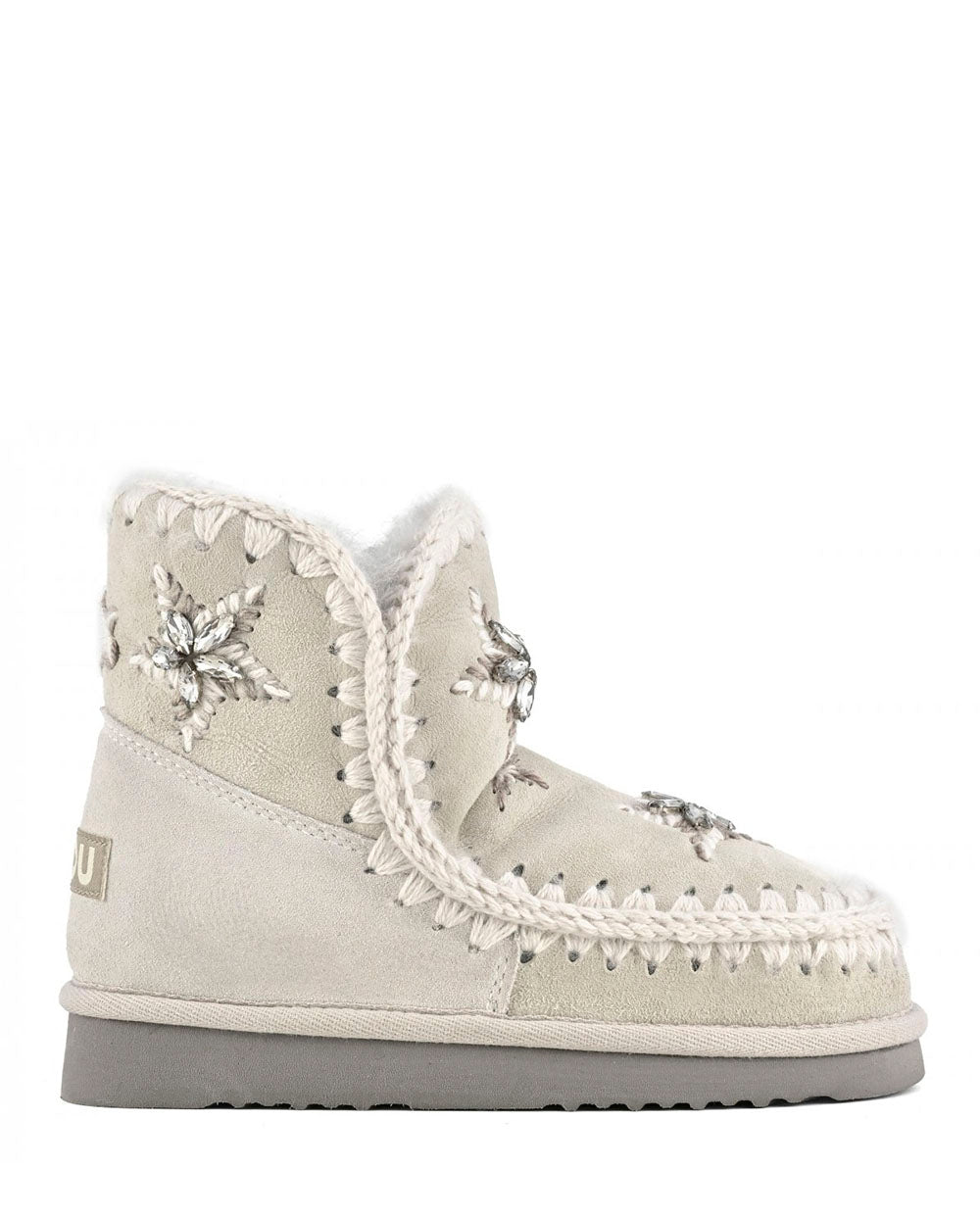 MOU Eskimo 18 gris estrellas lana y pedrería silver birch