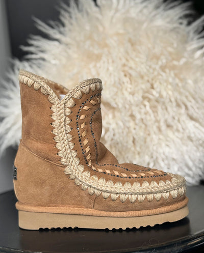 MOU Eskimo Eskimo inner wedge short stras marrón tob