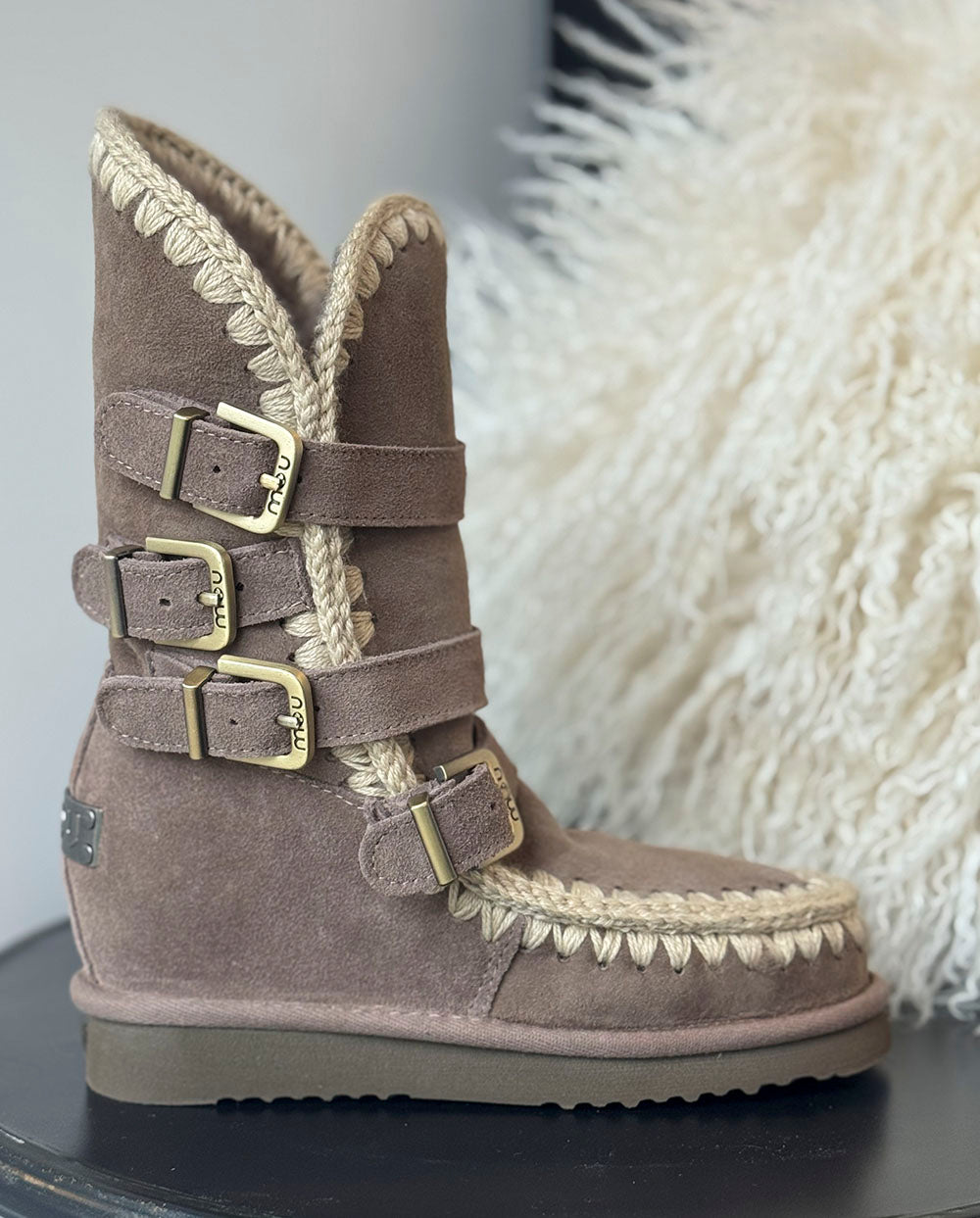 MOU Eskimo Eskimo inner wedge tall buckle gris piedra