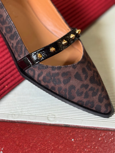 Manoletina leopardo rock marrón Nemonic