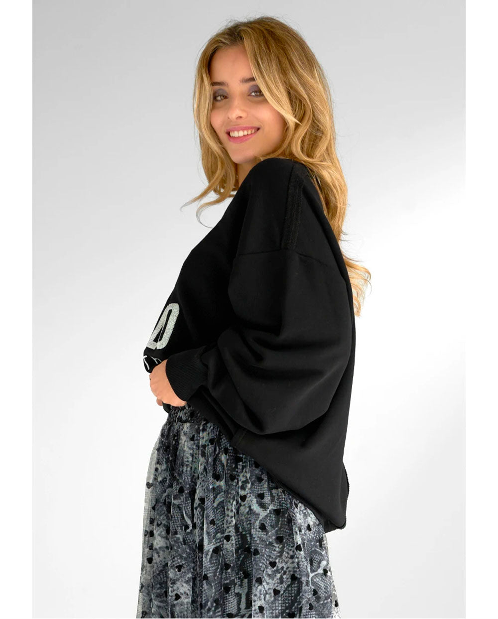 Sudadera Wild negro Miss Goodlife