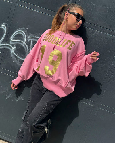 Sudadera oversized Goodlife rosa