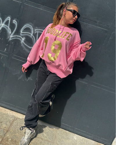 Sudadera oversized Goodlife rosa
