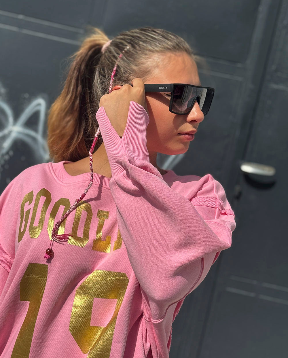 Sudadera oversized Goodlife rosa