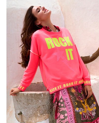 Sudadera Rock It Strass neon Miss Goodlife