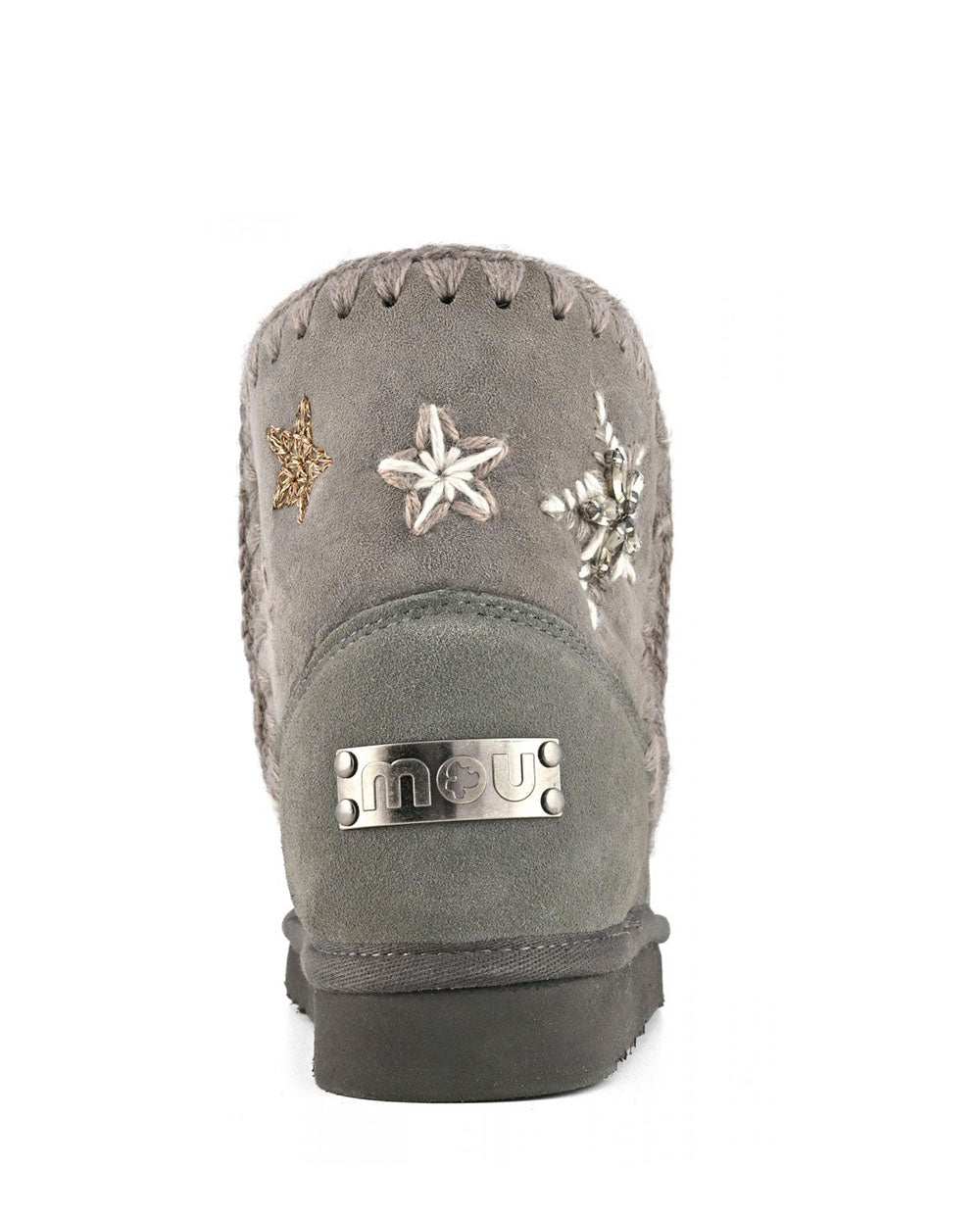 MOU Eskimo 18 gris estrellas lana y pedrería